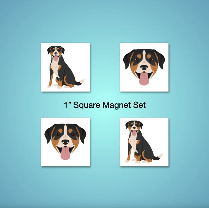 Entlebucher Mountain Dog 1 inch magnet set