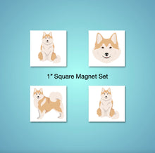 Load image into Gallery viewer, Icelandic Sheepdog 1 inch magnet set
