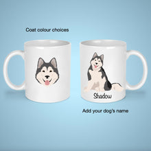 Load image into Gallery viewer, Alaskan Malamute 11 oz mug personalized
