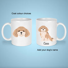 Load image into Gallery viewer, Bichpoo (Bichon Frise/Poodle mix) 11 oz mug personalized
