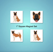 Load image into Gallery viewer, Akita 1 inch magnet set
