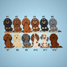 Load image into Gallery viewer, Dachshund (longhaired) 1 inch magnet set
