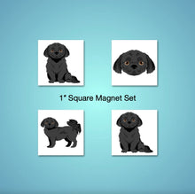 Load image into Gallery viewer, Peekapoo (Pekingese/Poodle mix) 1 inch magnet set
