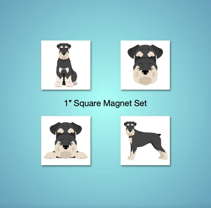 Standard Schnauzer 1 inch magnet set