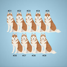 Load image into Gallery viewer, Siberian Husky 1 inch magnet set
