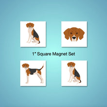 Load image into Gallery viewer, Treeing Walker Coonhound 1 inch magnet set
