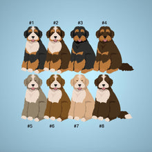 Load image into Gallery viewer, Bernedoodle (Bernese Mountain Dog/Poodle mix) Vinyl Stickers Set
