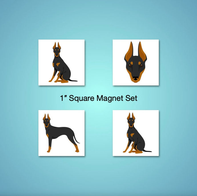 Manchester Terrier 1 inch magnet set