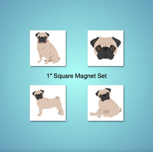 Load image into Gallery viewer, Pug 1 inch magnet set
