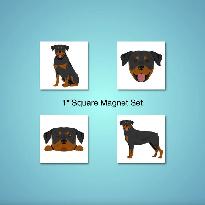 Rottweiler 1 inch magnet set