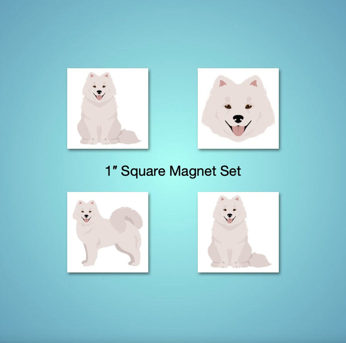 Samoyed 1 inch magnet set