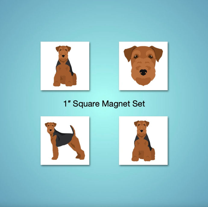 Welsh Terrier 1 inch magnet set