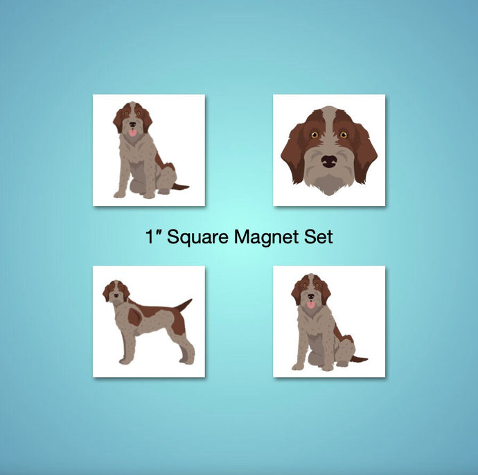 Wirehaired Pointing Griffon 1 inch magnet set