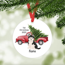 Load image into Gallery viewer, Alaskan Malamute puppy ornament personalized
