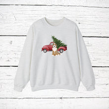 Load image into Gallery viewer, Aussiedoodle (Australian Shepherd/Poodle mix) Red Truck Sweatshirt
