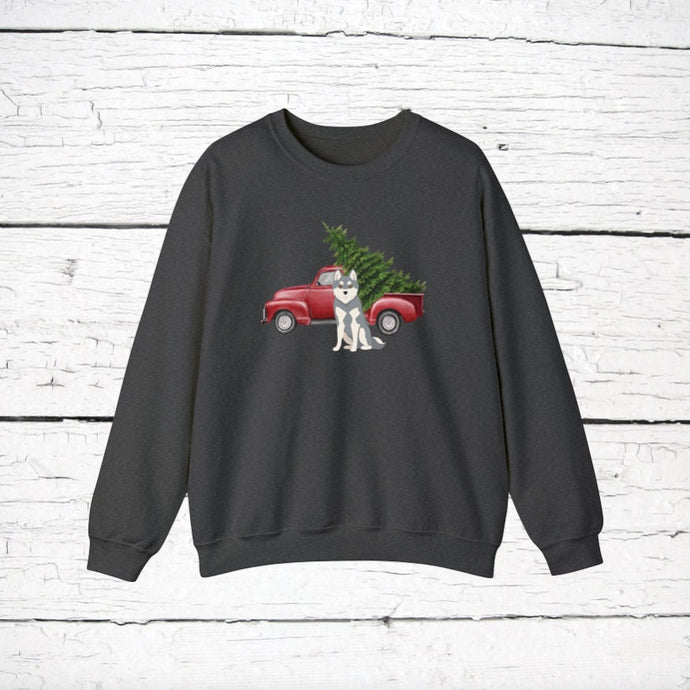 Alaskan Klee Kai Red Truck Sweatshirt