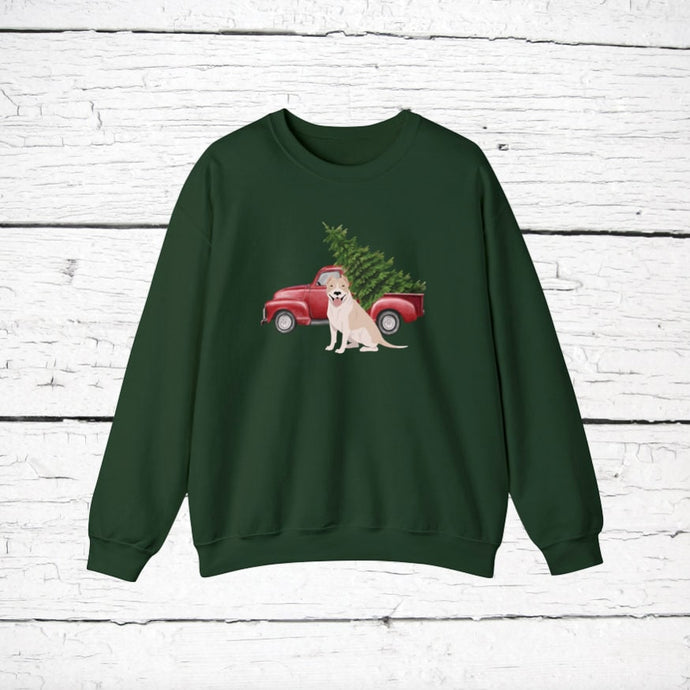 American Pitbull (cropped ears) Red Truck Sweatshirt