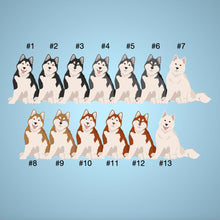 Load image into Gallery viewer, Alaskan Malamute Vinyl Sticker Set
