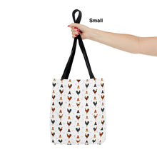 Load image into Gallery viewer, American Game Chicken pattern tote bag - chicken tote bag - farm animal carry bag
