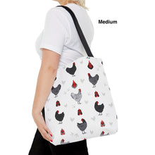 Load image into Gallery viewer, Australorp Chicken pattern tote bag - chicken tote bag - farm animal carry bag
