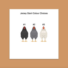 Load image into Gallery viewer, Jersey Giant chicken sticker set - chicken sticker sheets - chicken breed stickers
