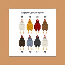 Load image into Gallery viewer, Leghorn chicken sticker set - chicken sticker sheets - chicken breed stickers
