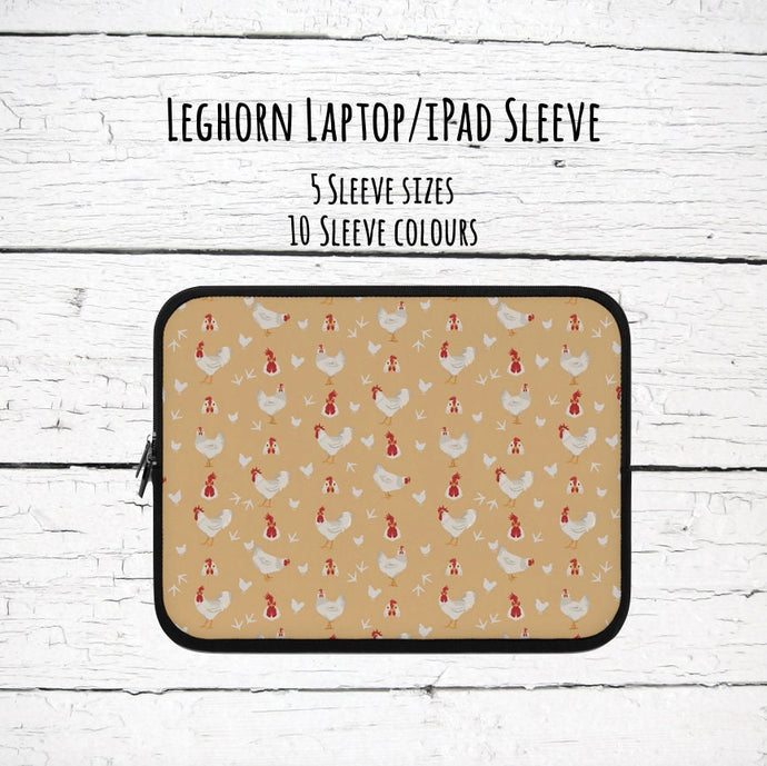 Leghorn chicken laptop/iPad sleeve