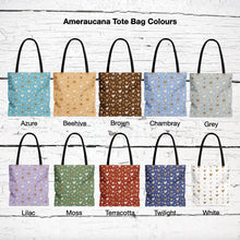 Load image into Gallery viewer, Ameraucana Chicken pattern tote bag - chicken tote bag - farm animal carry bag
