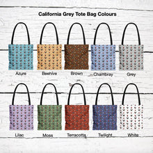 Load image into Gallery viewer, California Grey Chicken pattern tote bag - chicken tote bag - farm animal carry bag
