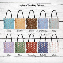 Load image into Gallery viewer, Leghorn Chicken pattern tote bag - chicken tote bag - farm animal carry bag
