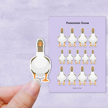 Load image into Gallery viewer, Pomeranian Goose vinyl sticker sheet
