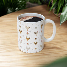 Load image into Gallery viewer, Ameraucana chicken pattern 11 oz mug
