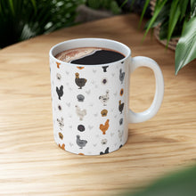 Load image into Gallery viewer, Silkie chicken pattern 11 oz mug
