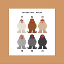 Load image into Gallery viewer, Frizzle chicken sticker set - chicken sticker sheets - chicken breed stickers
