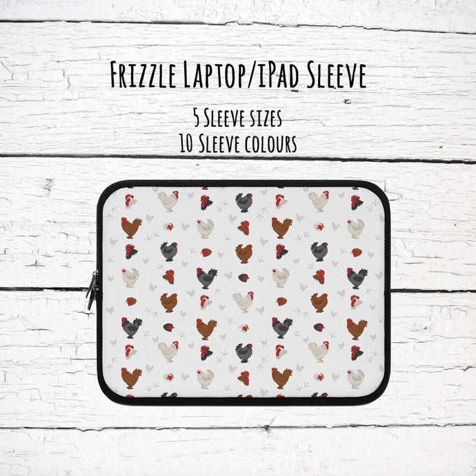 Frizzle chicken laptop/iPad sleeve