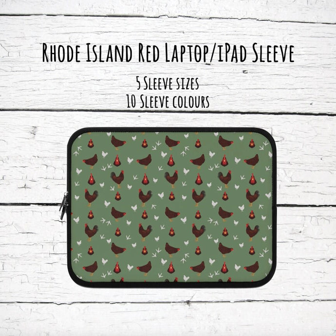 Rhode Island Red chicken laptop/iPad sleeve