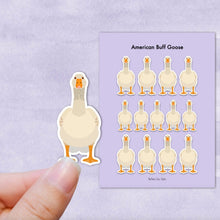 Load image into Gallery viewer, American Buff Goose vinyl sticker sheet
