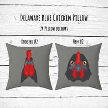 Load image into Gallery viewer, Delaware Blue chicken 14&quot;x14&quot; faux suede pillow, pillow and cover, throw pillow
