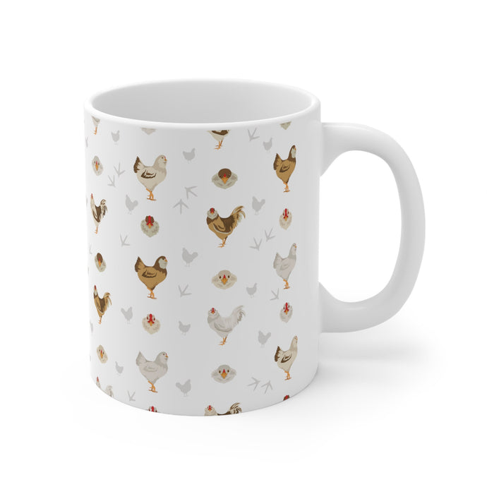 Ameraucana chicken pattern 11 oz mug