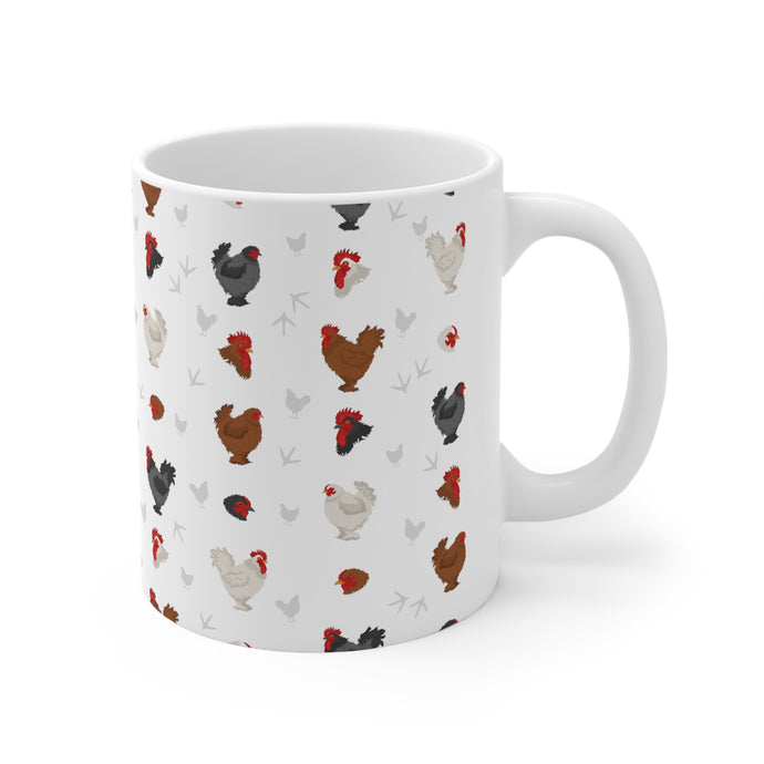 Frizzle chicken pattern 11 oz mug