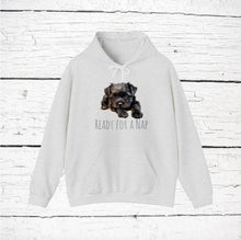 Load image into Gallery viewer, Affenpinscher &quot;Ready for a Nap&quot; Hooded Sweatshirt
