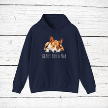 Load image into Gallery viewer, Basenji &quot;Ready for a Nap&quot; Hooded Sweatshirt
