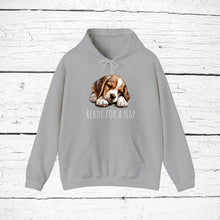 Load image into Gallery viewer, Beagle &quot;Ready for a Nap&quot; Hooded Sweatshirt
