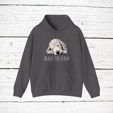 Load image into Gallery viewer, Bedlington Terrier &quot;Ready for a Nap&quot; Hooded Sweatshirt
