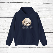 Load image into Gallery viewer, Bichon Frise &quot;Ready for a Nap&quot; Hooded Sweatshirt
