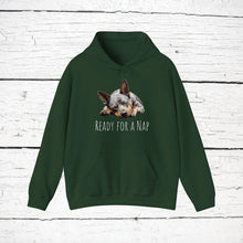 Load image into Gallery viewer, Australian Stumpy Tail Cattle Dog &quot;Ready for a Nap&quot; Hooded Sweatshirt
