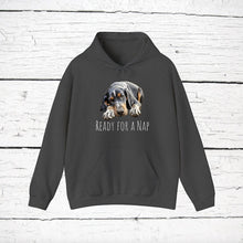 Load image into Gallery viewer, Bluetick Coonhound &quot;Ready for a Nap&quot; Hooded Sweatshirt
