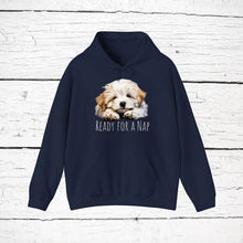 Load image into Gallery viewer, Coton de Tulear &quot;Ready for a Nap&quot; Hooded Sweatshirt
