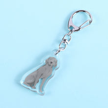 Load image into Gallery viewer, Weimaraner acrylic zipper pull
