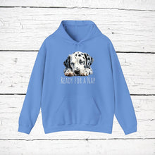 Load image into Gallery viewer, Dalmatian &quot;Ready for a Nap&quot; Hooded Sweatshirt
